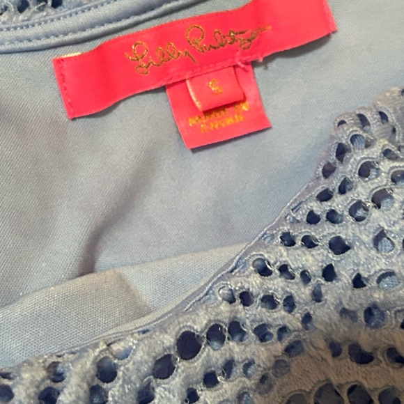 Lilly Pulitzer Lace Alessa Sleeveless Ruffle Eyelet Tank Top Shirt - Picture 5 of 5